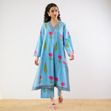 Begum’s Bagh Printed Co-ord Set - Sky Blue