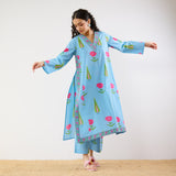 Begum’s Bagh Printed Co-ord Set - Sky Blue