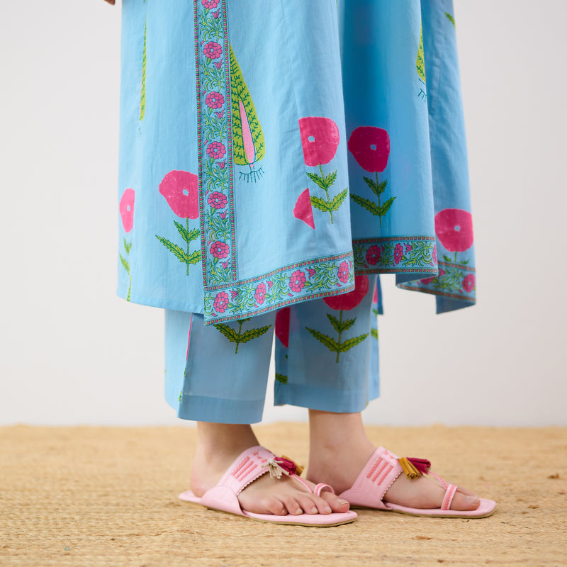 Begum’s Bagh Printed Co-ord Set - Sky Blue