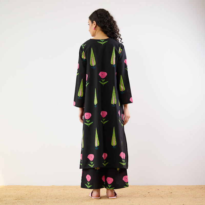 Begum’s Bagh Printed Co-ord Set - Black