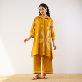 Plumeria Cotton Co-ord Set - Corn Yellow