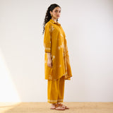 Plumeria Cotton Co-ord Set - Corn Yellow