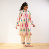 Anokhi Cotton Co-ord Set - Off White
