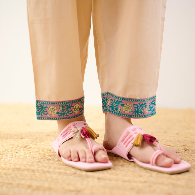Anokhi Cotton Co-ord Set - Off White