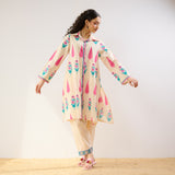 Anokhi Cotton Co-ord Set - Off White