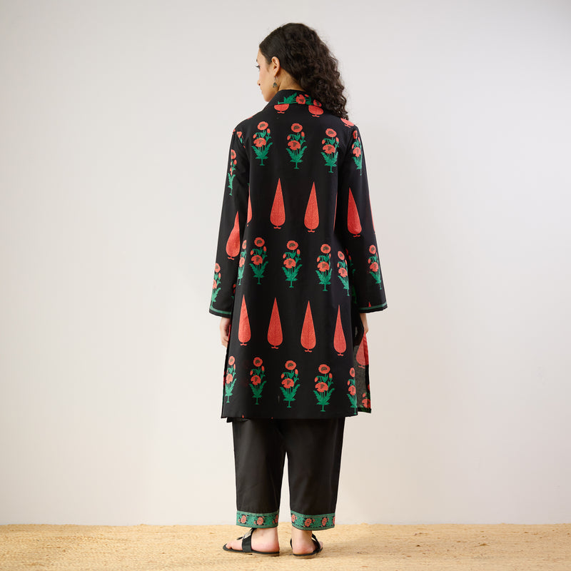 Anokhi Cotton Co-ord Set - Black