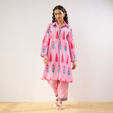 Anokhi Cotton Co-ord Set - Baby pink