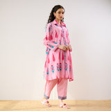 Anokhi Cotton Co-ord Set - Baby pink