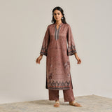 Brown Contemporary Woollen Kurta