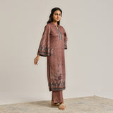 Brown Contemporary Woollen Kurta