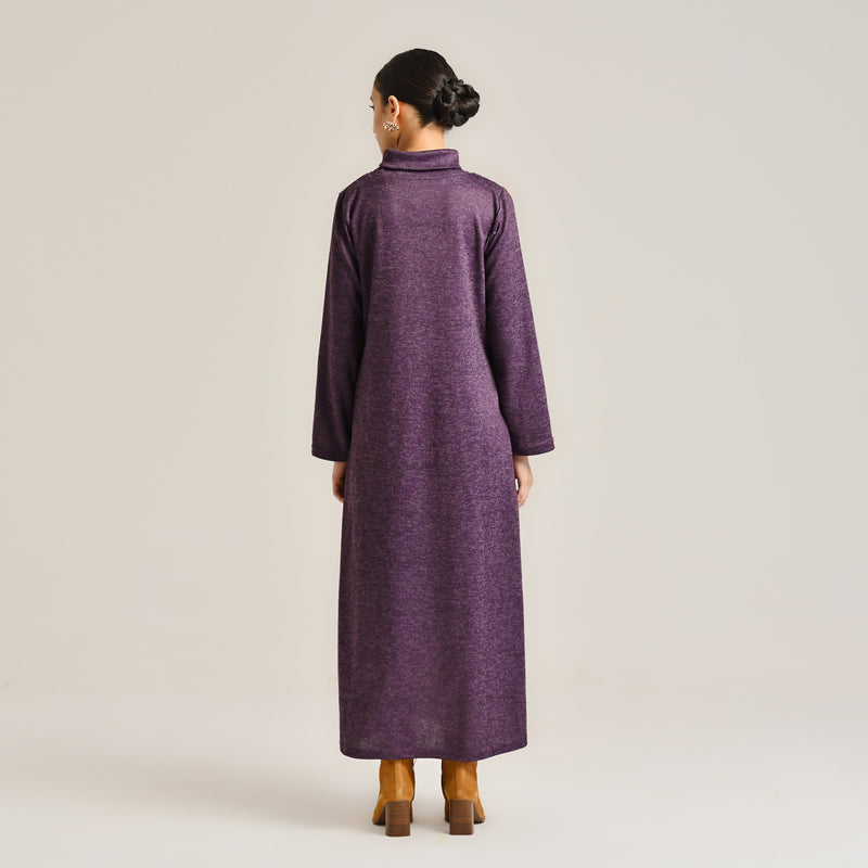 Buy Violet Sunflower Statement Woollen Winter Dress | Rustorange Buy Violet Sunflower Statement Woollen Winter Dress | Rustorange