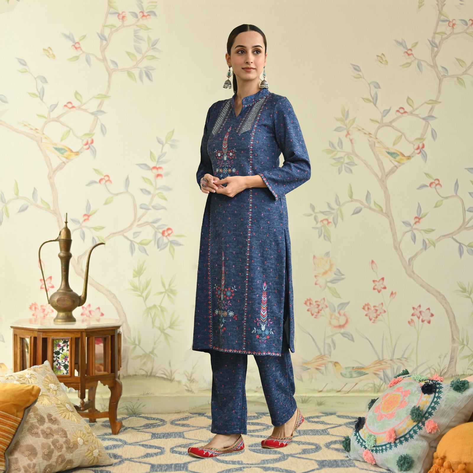 Aster Kurta Navy Blue