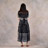 Black Polka Dress with Gota Work