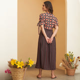 Black Box Pleated V Neck Dress