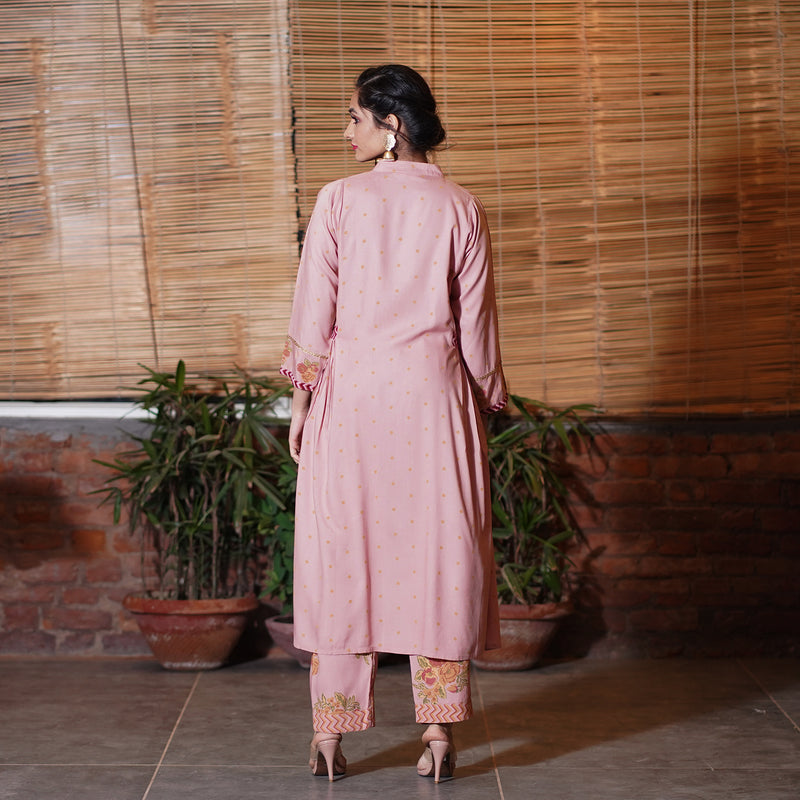 Sufiyaa Coral Shirt Kurta Set
