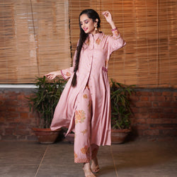 Sufiyaa Coral Shirt Kurta Set
