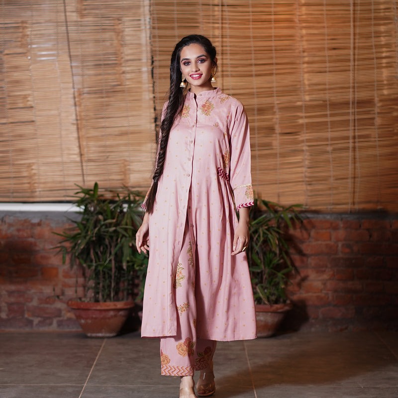 Sufiyaa Coral Shirt Kurta Set