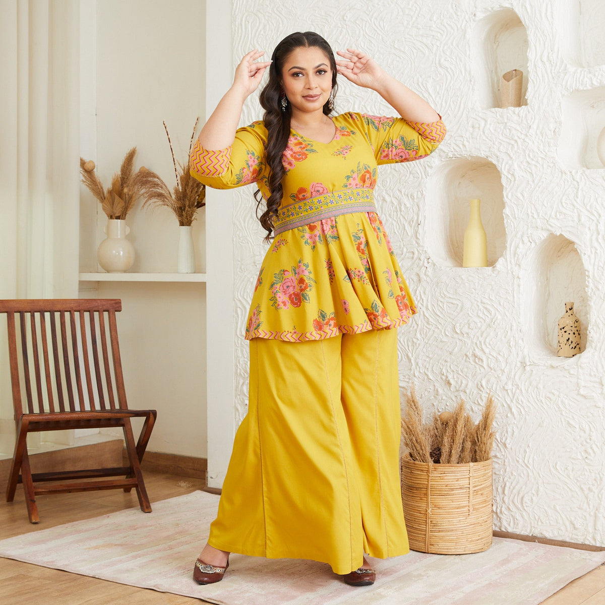 Inaayat Mustard Sharara Set - SOM