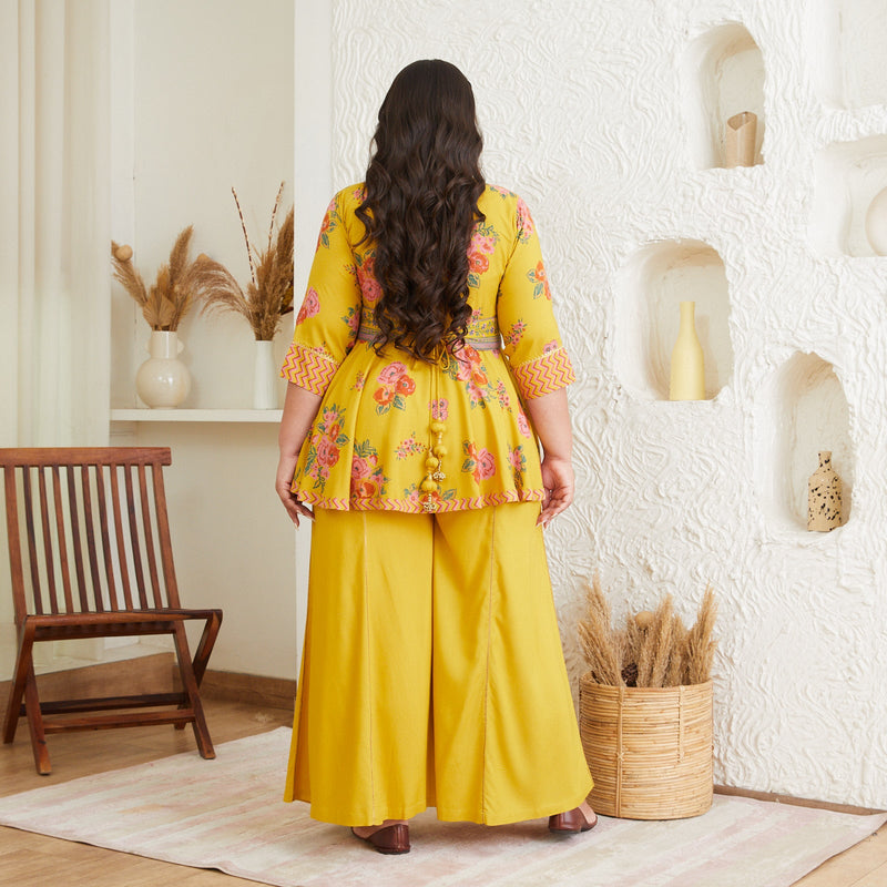 Inaayat Mustard Sharara Set - SOM