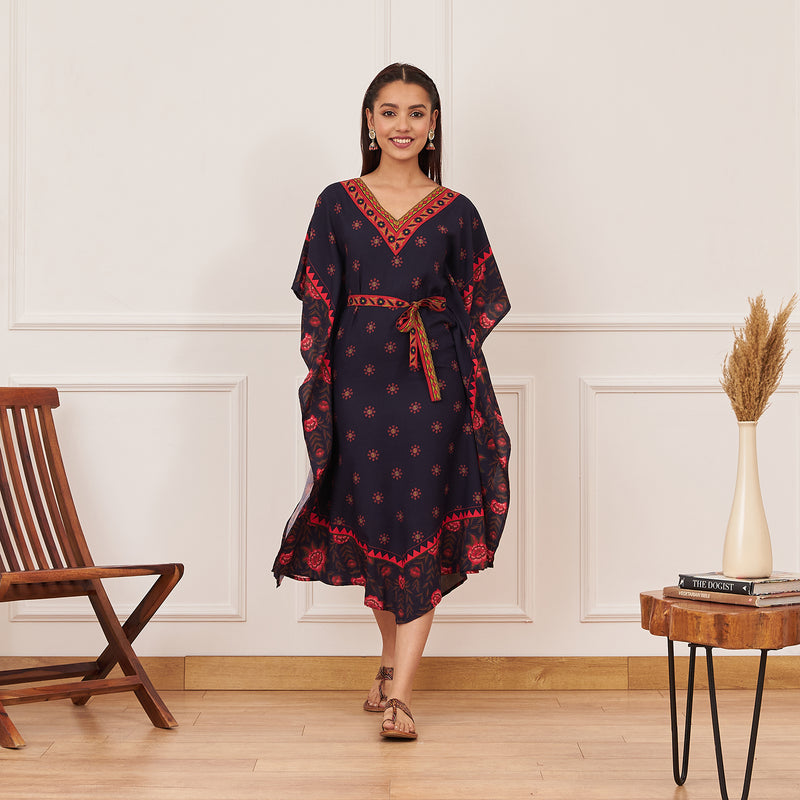 Navy kaftan best sale dress