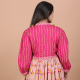 Baby Pink & Hot Pink V Neck Dress