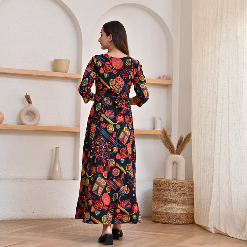 Owl print dress top