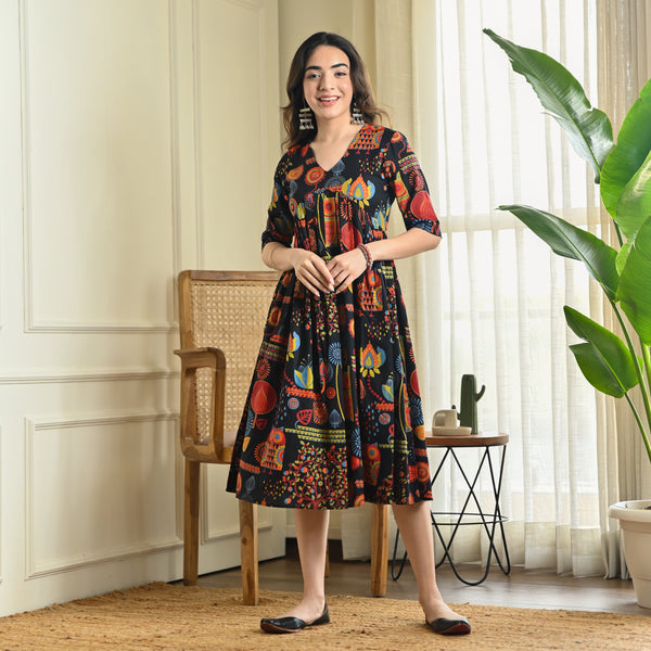 Flared Dresses for Women - Buy Online on Rustorange Flared Dresses for Women - Buy Online on Rustorange