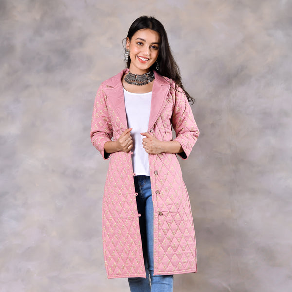 Tulip Baby Pink Quilted Jacket