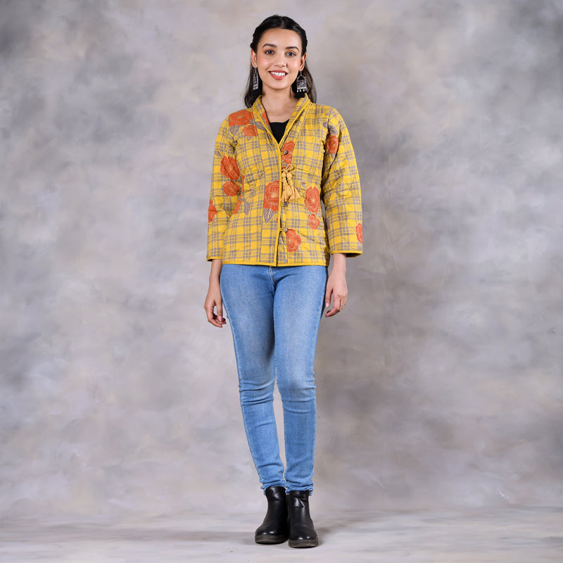 Dianthus Mustard Quilted Jacket