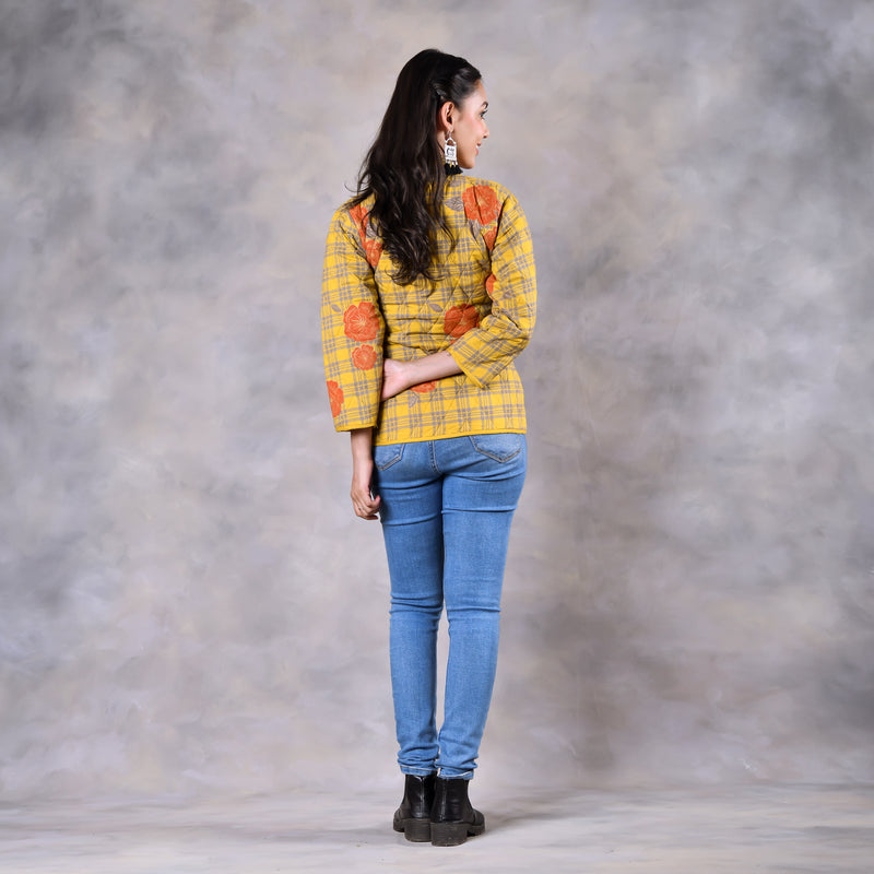 Dianthus Mustard Quilted Jacket