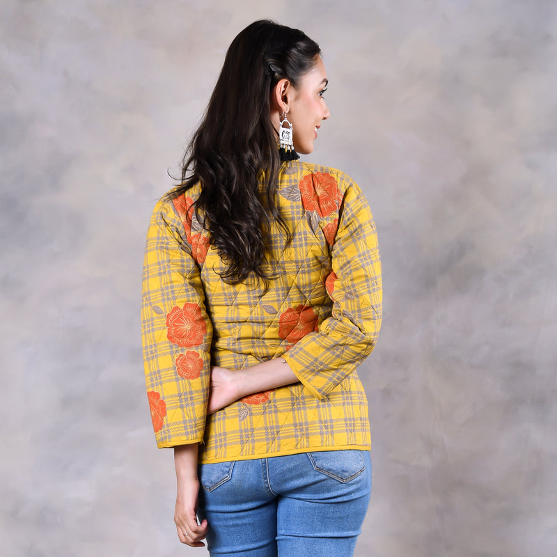 Dianthus Mustard Quilted Jacket