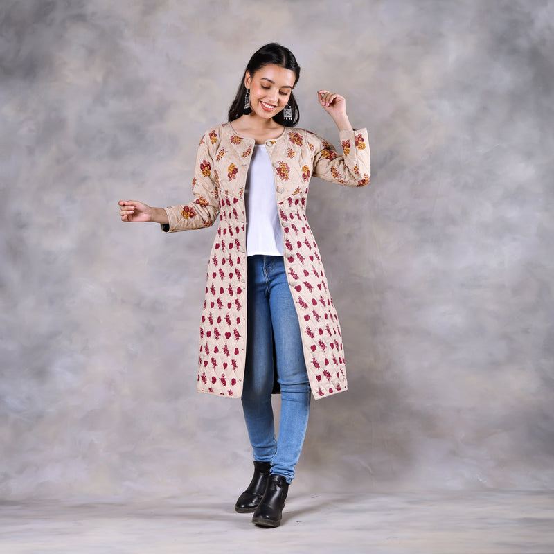 Buttercup Beige Quilted Jacket