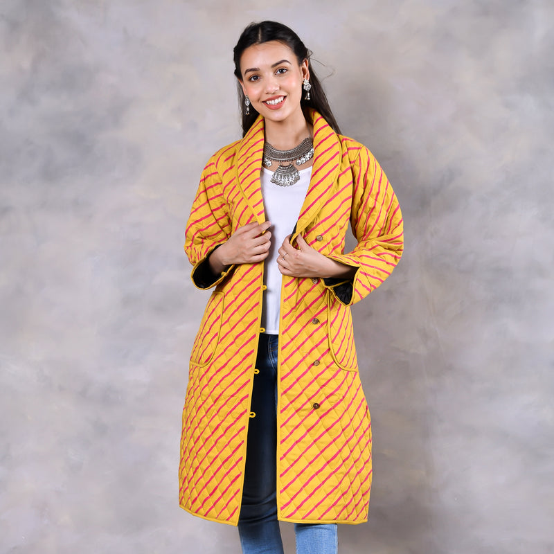 Boronia Mustard Quilted Jacket Rustorange