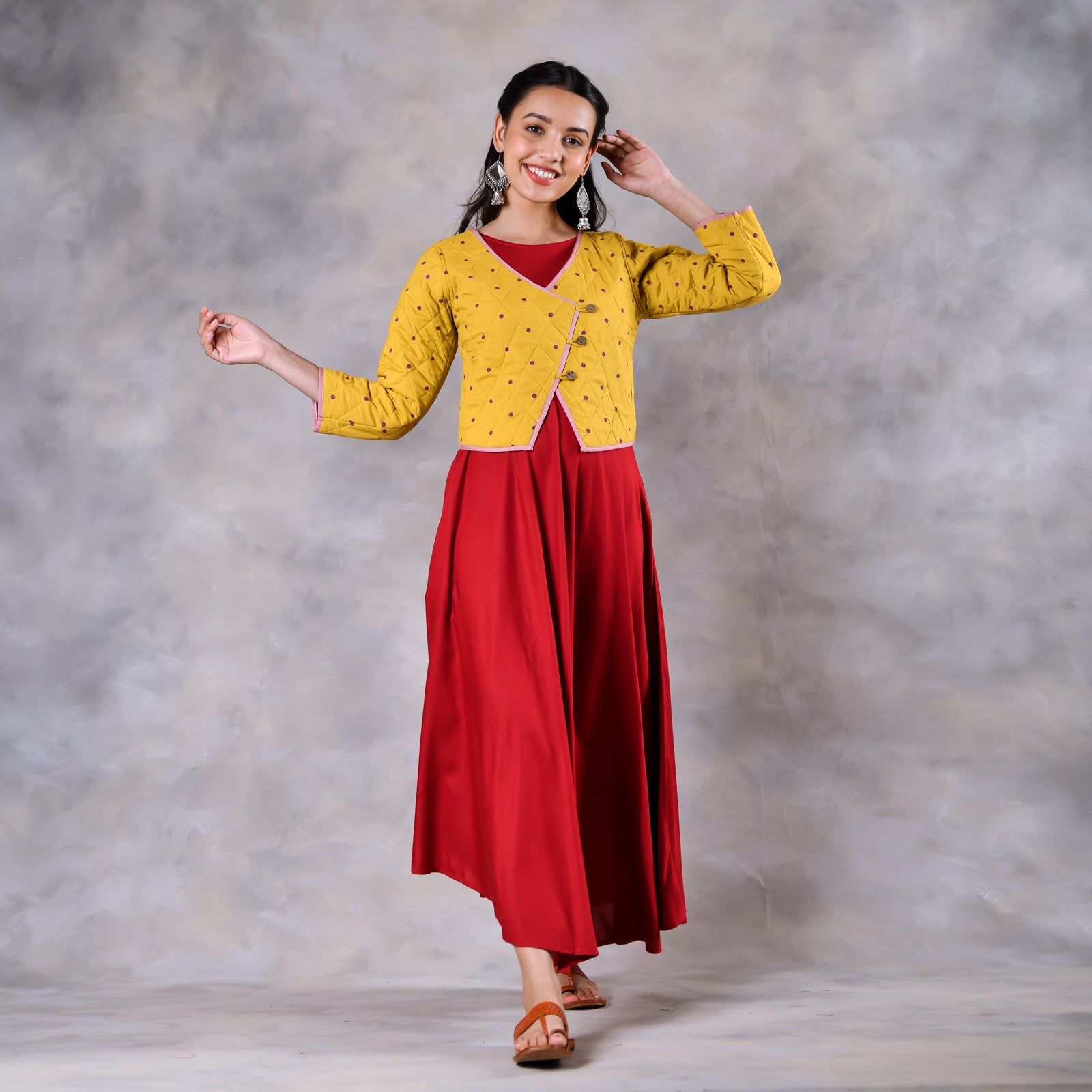 Buy Mimosa Mustard Quilted Jacket Rustorange