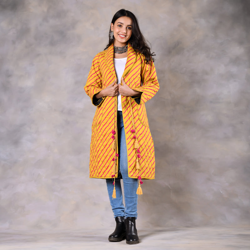 Boronia Mustard Quilted Jacket