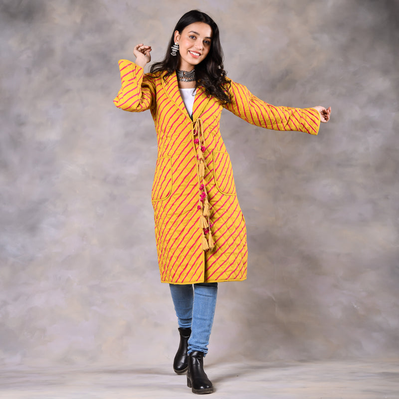 Boronia Mustard Quilted Jacket