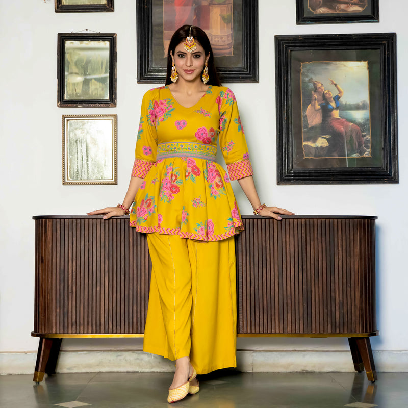 Inaayat Mustard Sharara Set